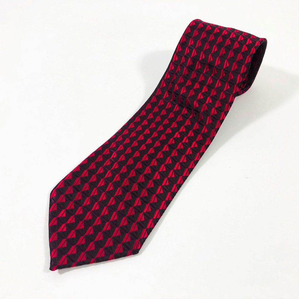 EUC Umberto Frasi Neck Tie Red Black Handmade